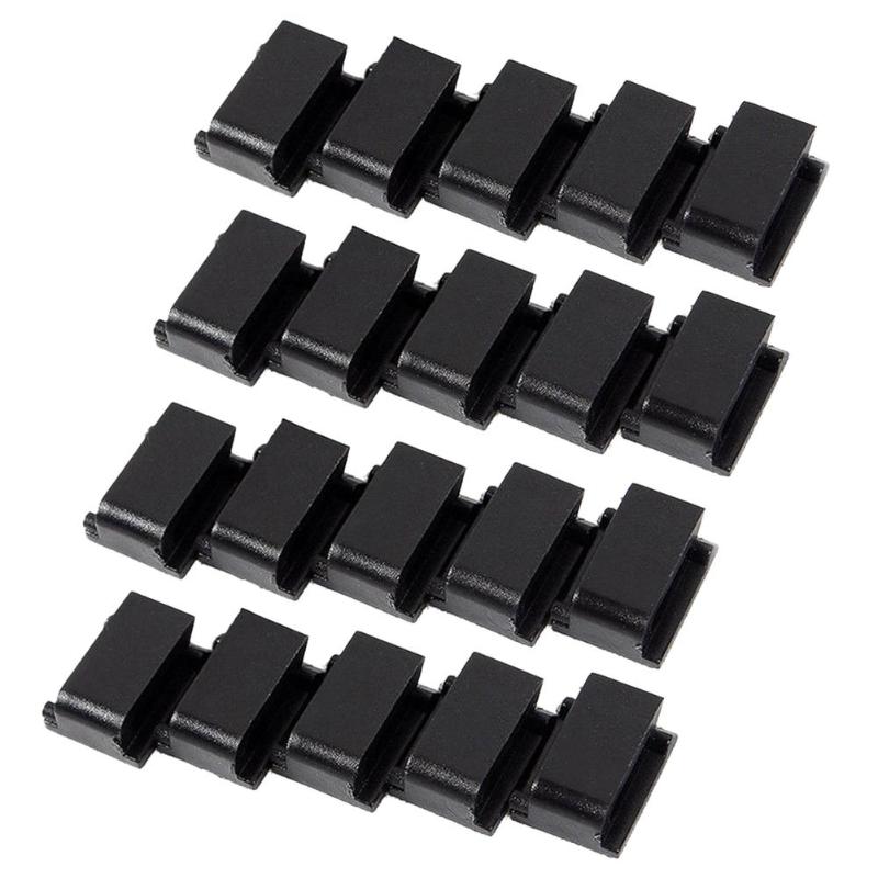 50pcs Adhesive Car Wire Tie Clips Cord Fixer Organizer Clamps Line Tie Fixer Holders Organizer Management Desk Cable Tie Clamps - ebowsos