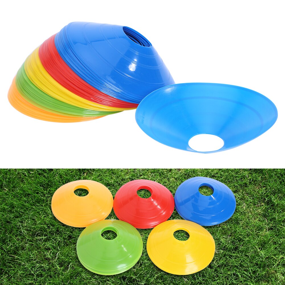 50pcs/lot 20cm Football Training Cones Marker Discs Soccer Sports Entertainment Shelf Football Practice Accessories Tools-ebowsos
