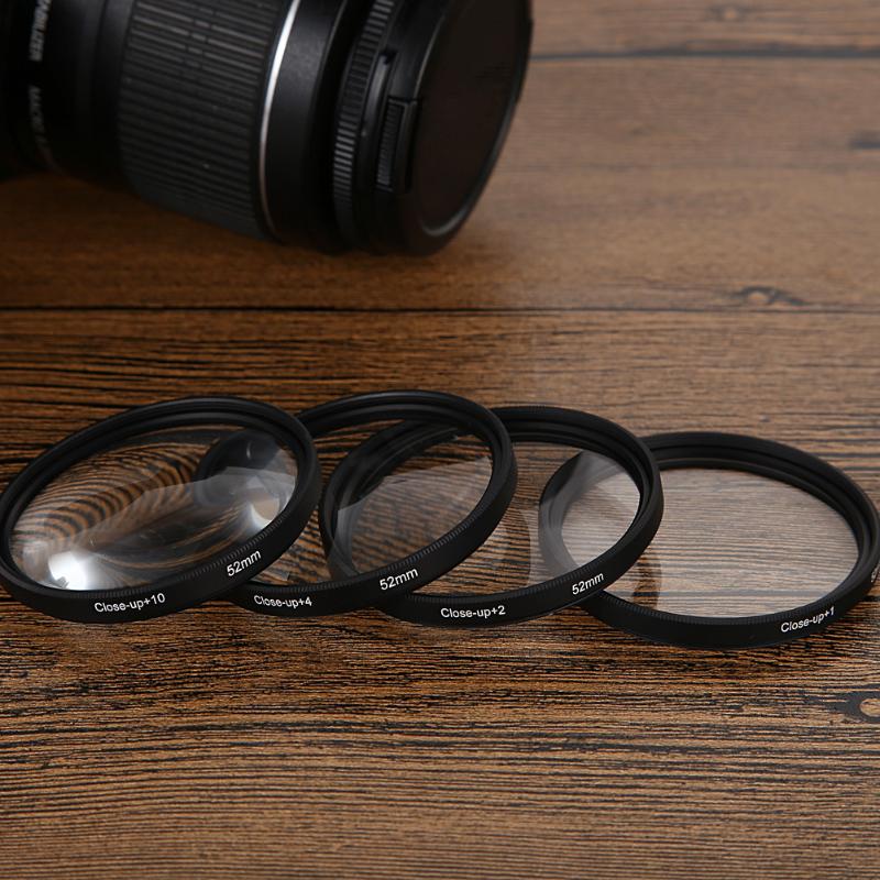 52MM Macro Close Up Filter Lens Kit +1 +2 +4 +10 for NIKON D7100 D5100 D5200 D3300 D3200 D3100 D800 D700 D600 D90 D80 Camera Len - ebowsos