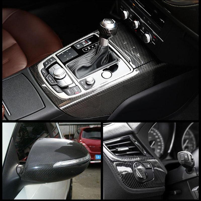 5D Carbon Fiber Stickers 3D Stereo Carbon Fiber Body Stickers 152x30cm - ebowsos