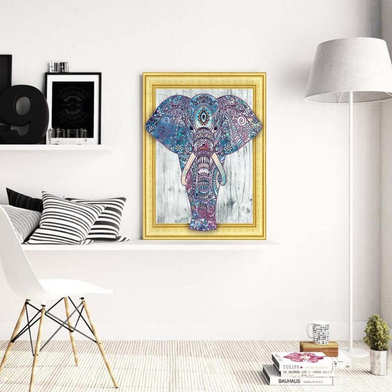 5D DIY Special Shaped Diamond Painting Elephant Embroidery Mosaic Craft Kit Popular DIY Decorations Home Decor Dropshipping - ebowsos