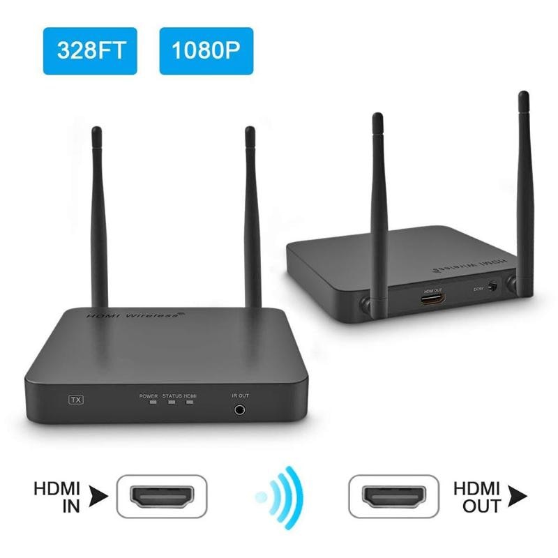 5GHz Wireless Transmission System HDMI Extender Transmitter And Receiver 100m Video WIFI Wireless HDMI Sender Kit HighQuality - ebowsos