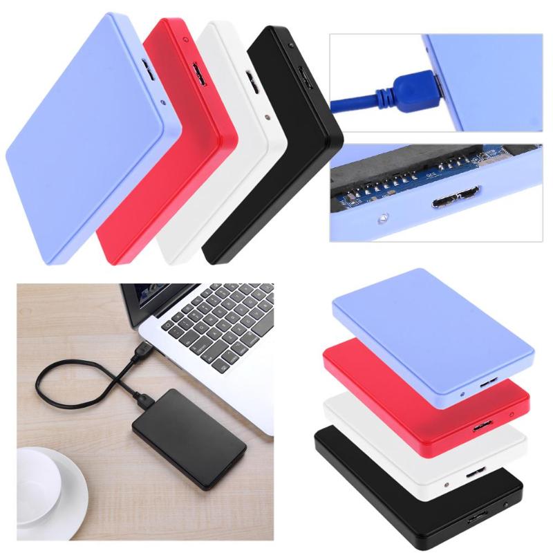 5Gbps 2.5in USB3.0 SATA Hard Disk Drive Box 3TB HDD Hard Drive SSD External Enclosure Case With USB Cable for PC High Quality - ebowsos