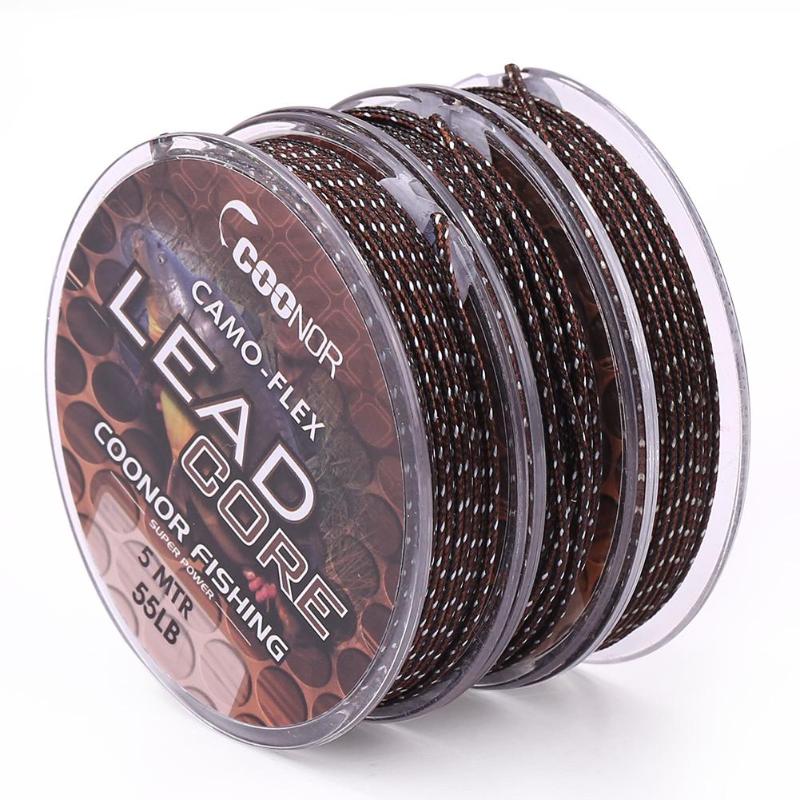5M Fishing Line 35/45/55LB Multifilament Braided Camouflage Carp Fishing Wrapped Line Accessories-ebowsos