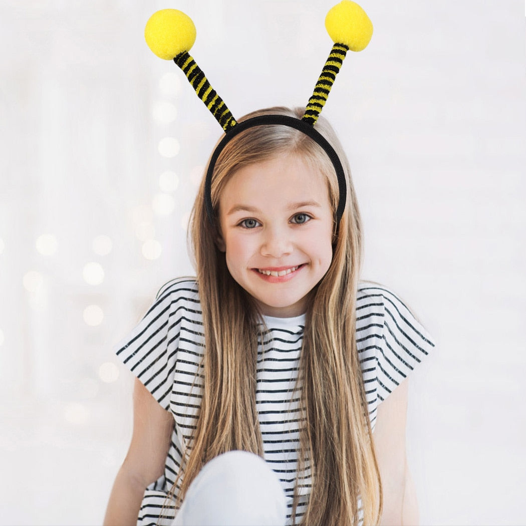 5PCS Children's Cartoon Hair Accessories Holiday Party Stage Performance Fluffy Insects Headband Bee Headband Party Decoration-ebowsos