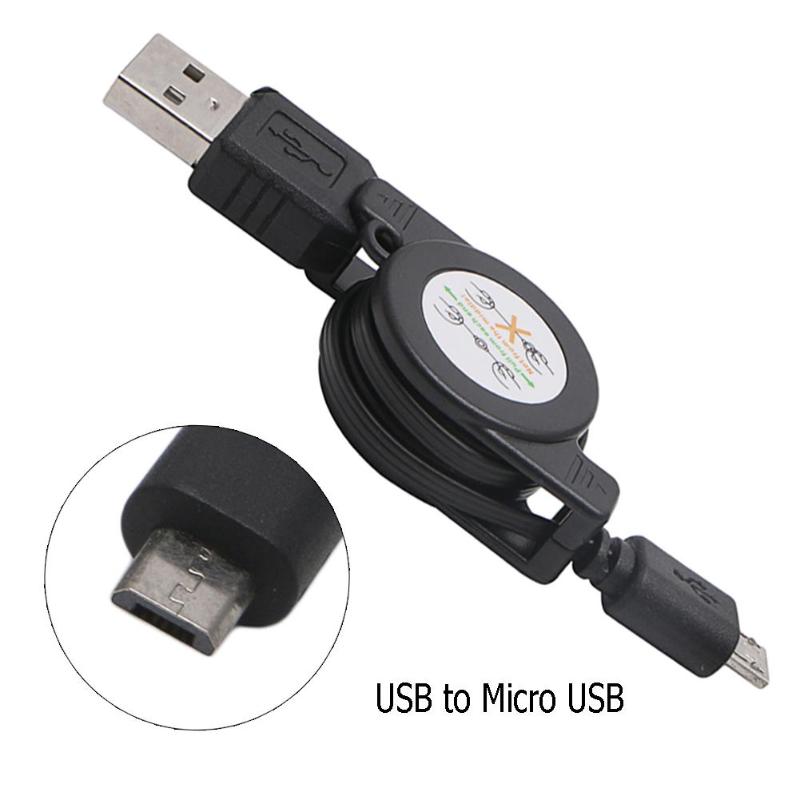 5Pcs Micro USB to USB2.0 Retractable Data Sync Charger Charging Cable Compatible With Any Cell Phone With Micro-USB Port New - ebowsos