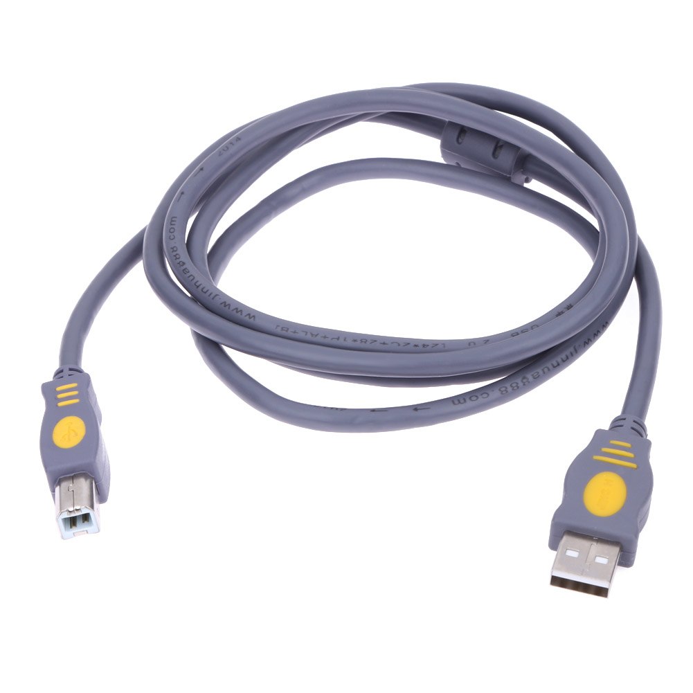 5ft/1.5m 1.5 Meters New USB 2.0 A Male to B Male Printer Cable Color Grey Certified Cable - ebowsos