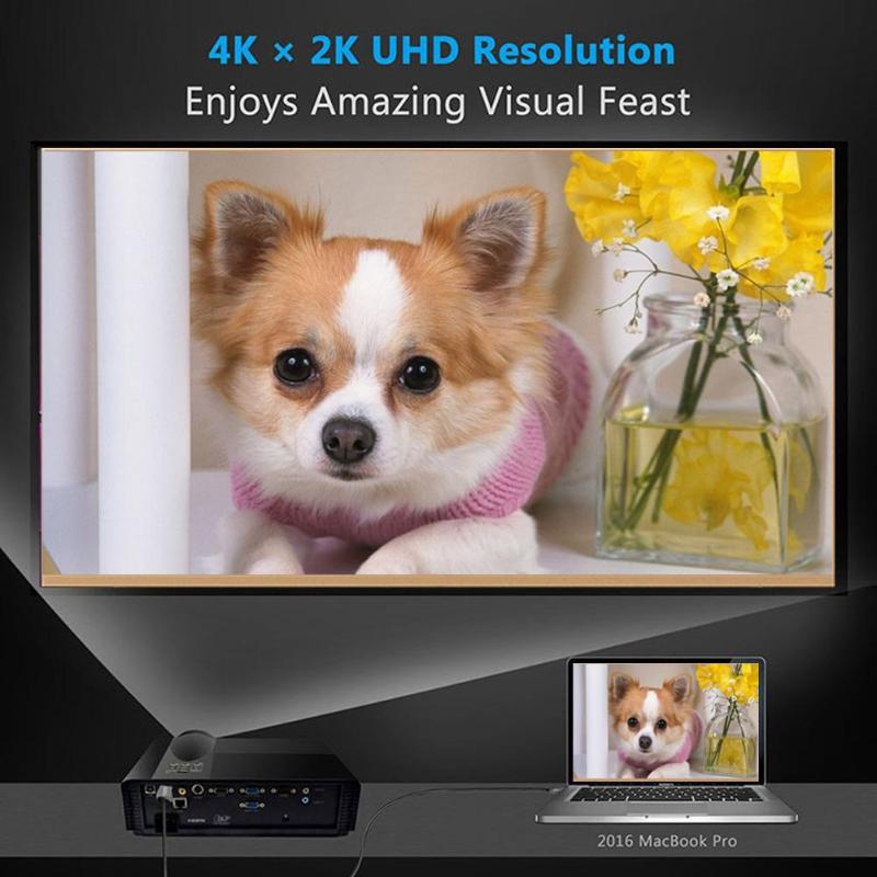 5m/16.4ft USB-C to HDMI 4K Cable Adapter for Huawei Mate10 Pro MackBook 4K 30Hz/60Hz Cable Adapter For Samsung Huawei Phone New - ebowsos