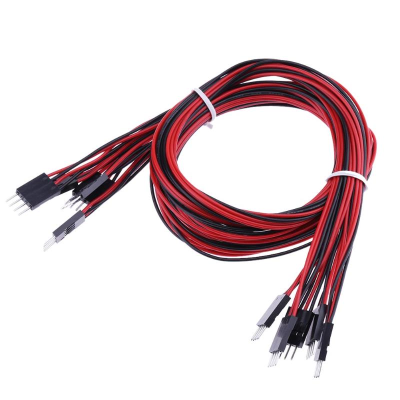 5pcs 100cm/70cm 4 Pin/2 Pin Dupont Cable Line 3D Printers Female to Female Terminal  + Male to Female Jumper Wire Dupont Cable - ebowsos