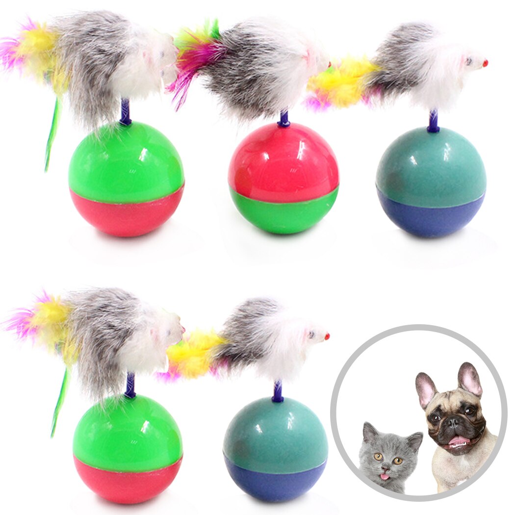 5pcs Funny Tumbler Mouse Toys For Cats Kitties Pets Accessories Cat Toy Training Kitten For Pet Cats Toys Supplies-ebowsos