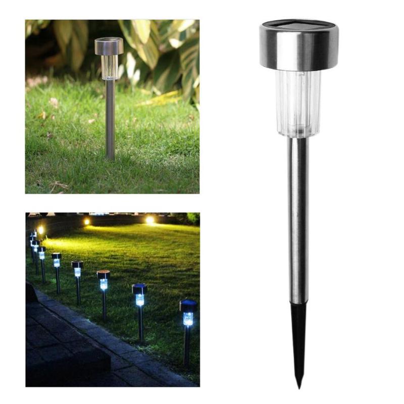5pcs LED Solar Lights IP65 Waterproof Landscape Yard Lights Stainless Steel Garden Decoration Lamps - ebowsos