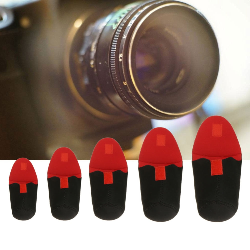 5pcs/Lot DSLR Camera Lens Cover Protector Case Pouch Bag Flexible Soft Neoprene Waterproof Case for Canon Nikon Sony DSLR Camera - ebowsos