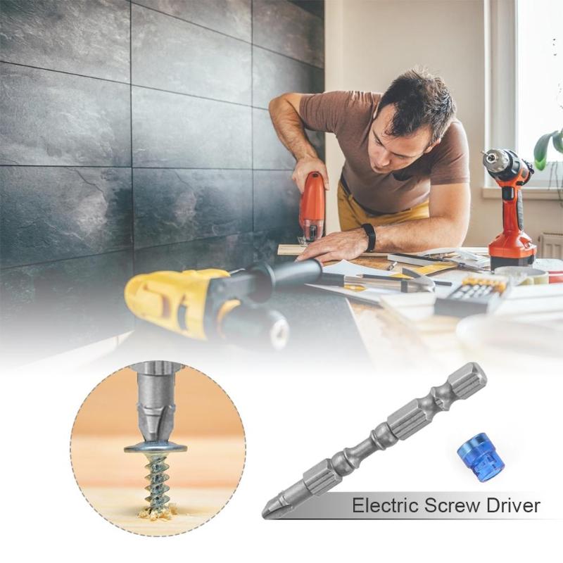 5pcs Mayitr PH2 Magnetic Screwdriver Bit Anti-Slip S2 Steel Electric Screw Driver Set 1/4" Hex Shank Single Head Power Tools - ebowsos