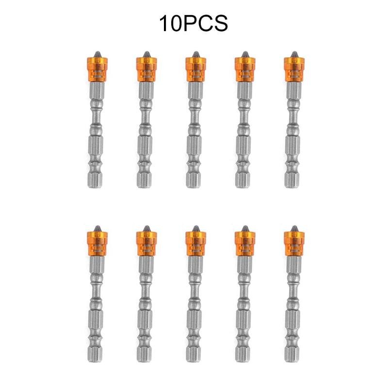 5pcs Mayitr PH2 Magnetic Screwdriver Bit Anti-Slip S2 Steel Electric Screw Driver Set 1/4" Hex Shank Single Head Power Tools - ebowsos