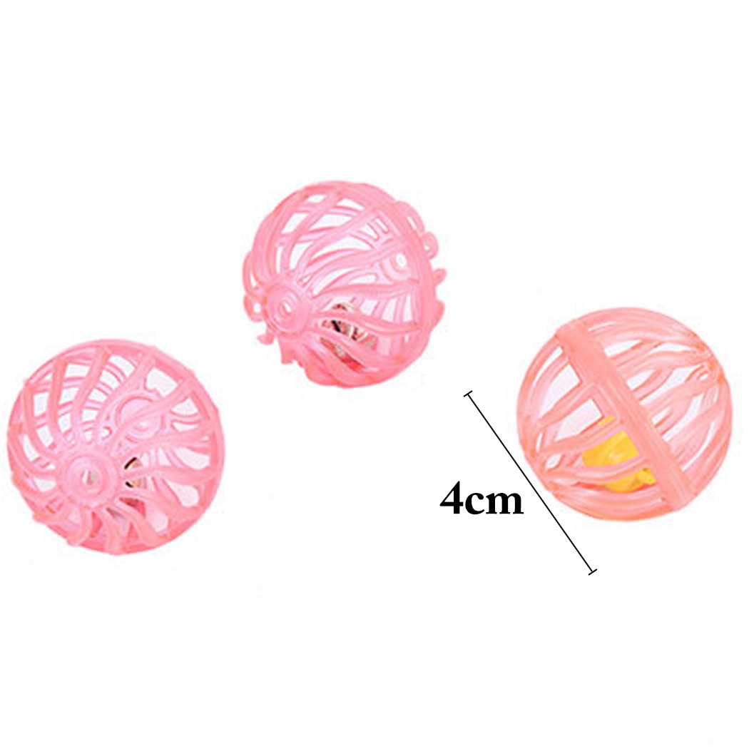 5pcs/Set Funny Cat Ball Toy Hollow Training Cat Interactive Toy Cat Bell Toy For Kitten Pet Interaction Supplies-ebowsos