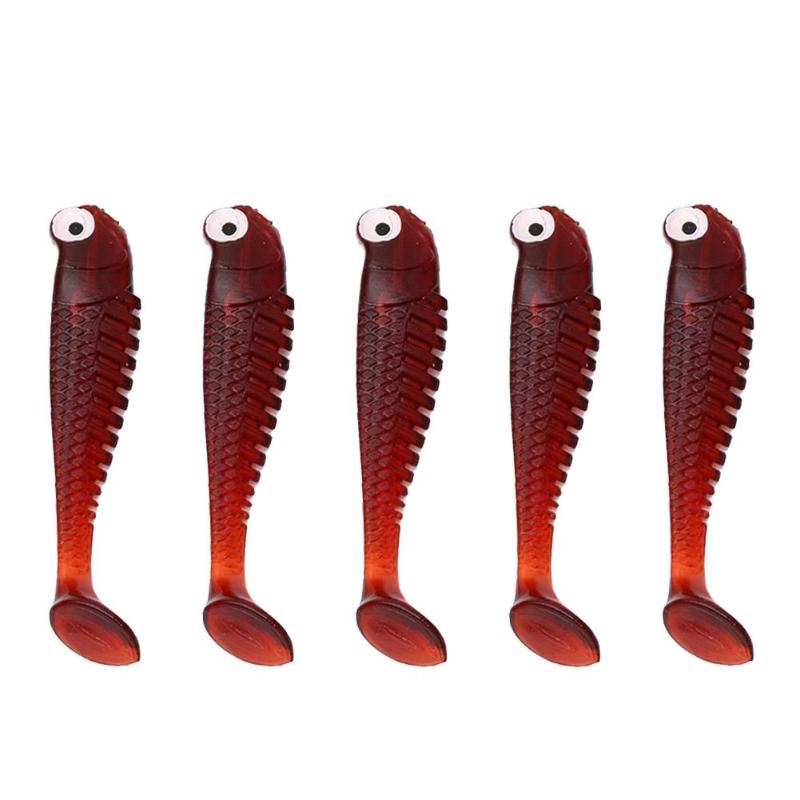 5pcs/set 5cm 1g Bionic Luminous Fishing Lures Soft Fake Baits Fishing Tackles-ebowsos