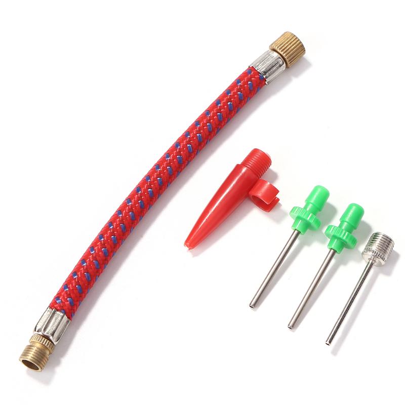 5pcs/set MTB Bike Tire Inflatable Tube Hose Ball Needle Adapter Kits Set Connector Pump Football Basketball Valve-ebowsos