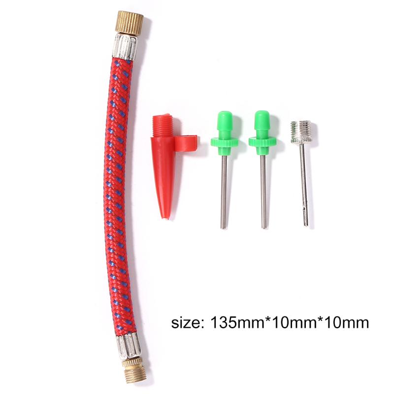 5pcs/set MTB Bike Tire Inflatable Tube Hose Ball Needle Adapter Kits Set Connector Pump Football Basketball Valve-ebowsos