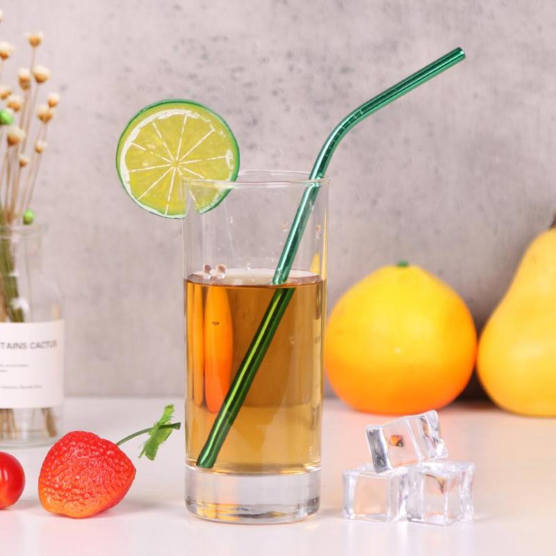 5pcs/set health Drinking Straw Reusable Stainless Steel Straw Metal Drinking Straight Bend Straws Bar Party Accessory 2019 New - ebowsos