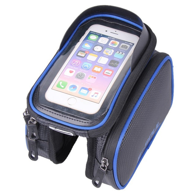 6.2 Inch Bicycle Front Tube Bags Phone Touch Screen MTB PU Waterproof Bike Cycling Beam Saddle Bag Mountain Bike Accessories-ebowsos
