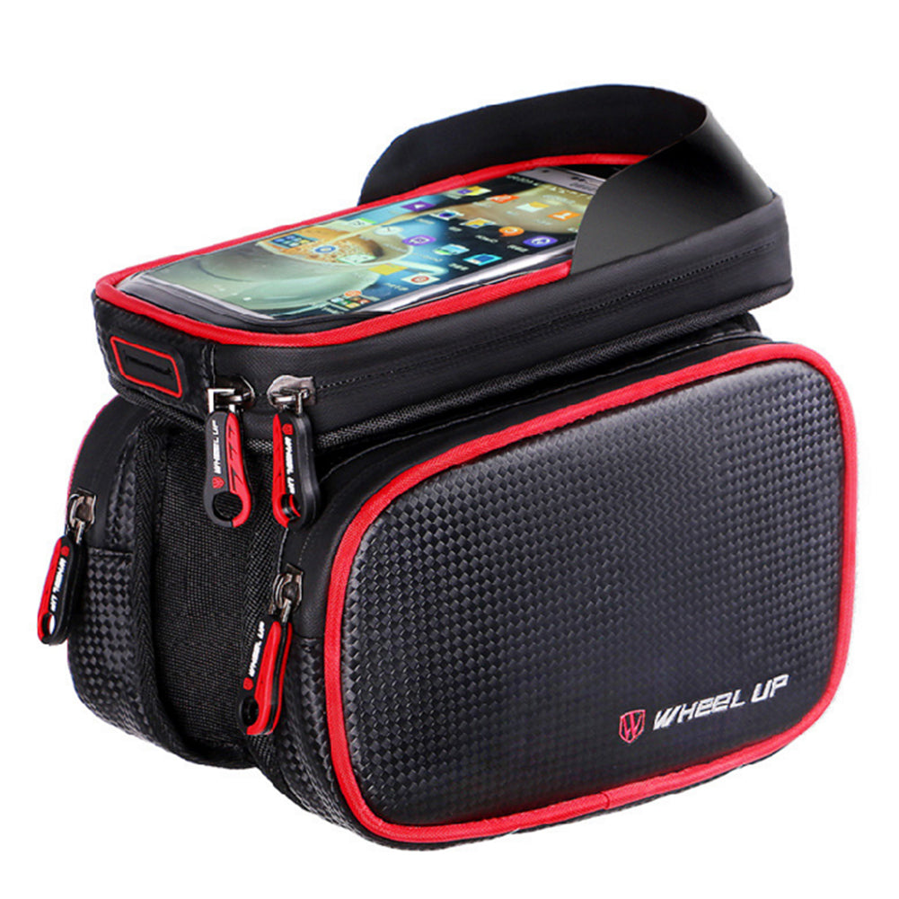 6.2 Inch Bicycle Front Tube Bags Phone Touch Screen MTB PU Waterproof Bike Cycling Beam Saddle Bag Mountain Bike Accessories-ebowsos