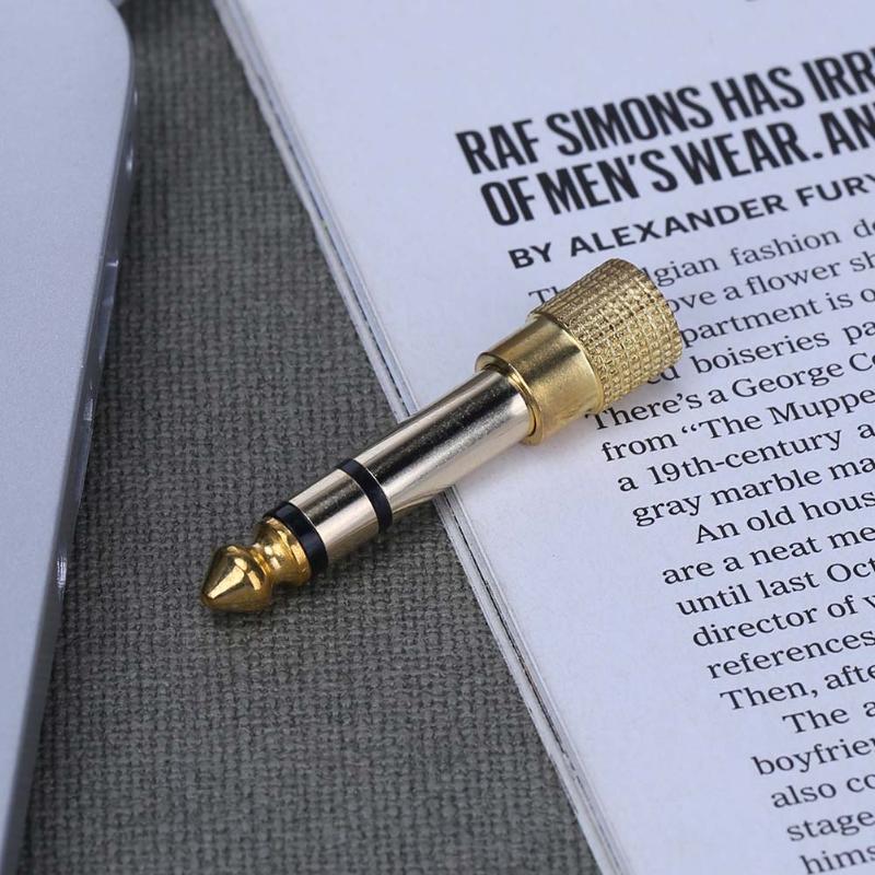 6.5mm 1/4" Male Jack to 3.5mm 1/8" Female Jack Stereo Headphone Headset Audio Adapter Plug for Microphone AUX - ebowsos