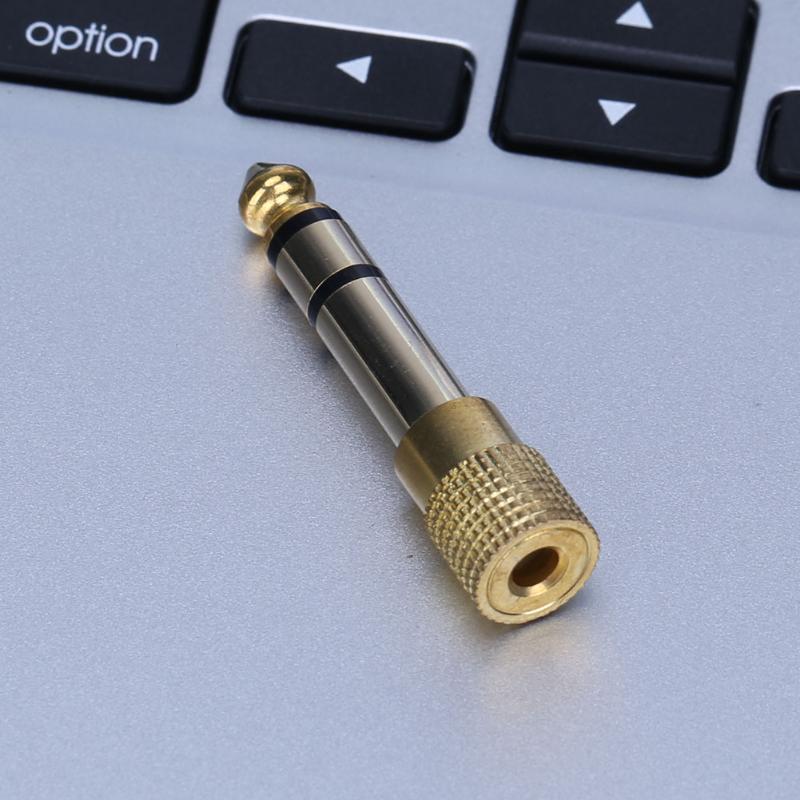 6.5mm 1/4" Male Jack to 3.5mm 1/8" Female Jack Stereo Headphone Headset Audio Adapter Plug for Microphone AUX - ebowsos