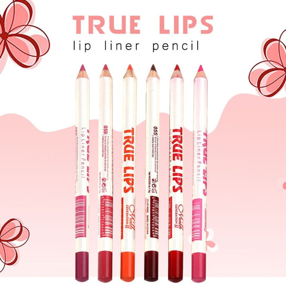 6 Colors Women Lip and Eye Liner Multifuntional Pencils Waterproof Long Lasting Lip Eye Liner Pen Multifunction Makeup Cosmetics - ebowsos