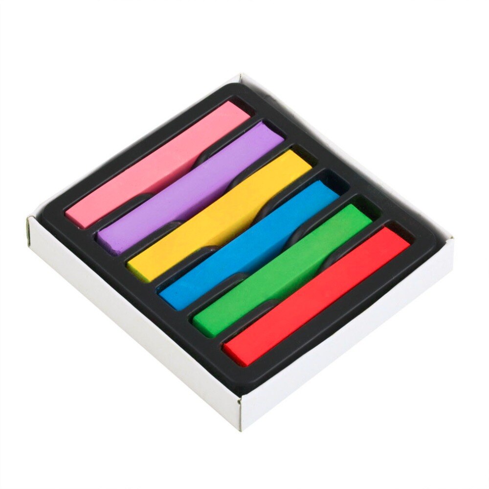 6 Colors/set Fashionable Hair Pins Hair Dyeing Hair Color Chalk Crayon Personalized DIY Beauty Style Tools Dye - ebowsos