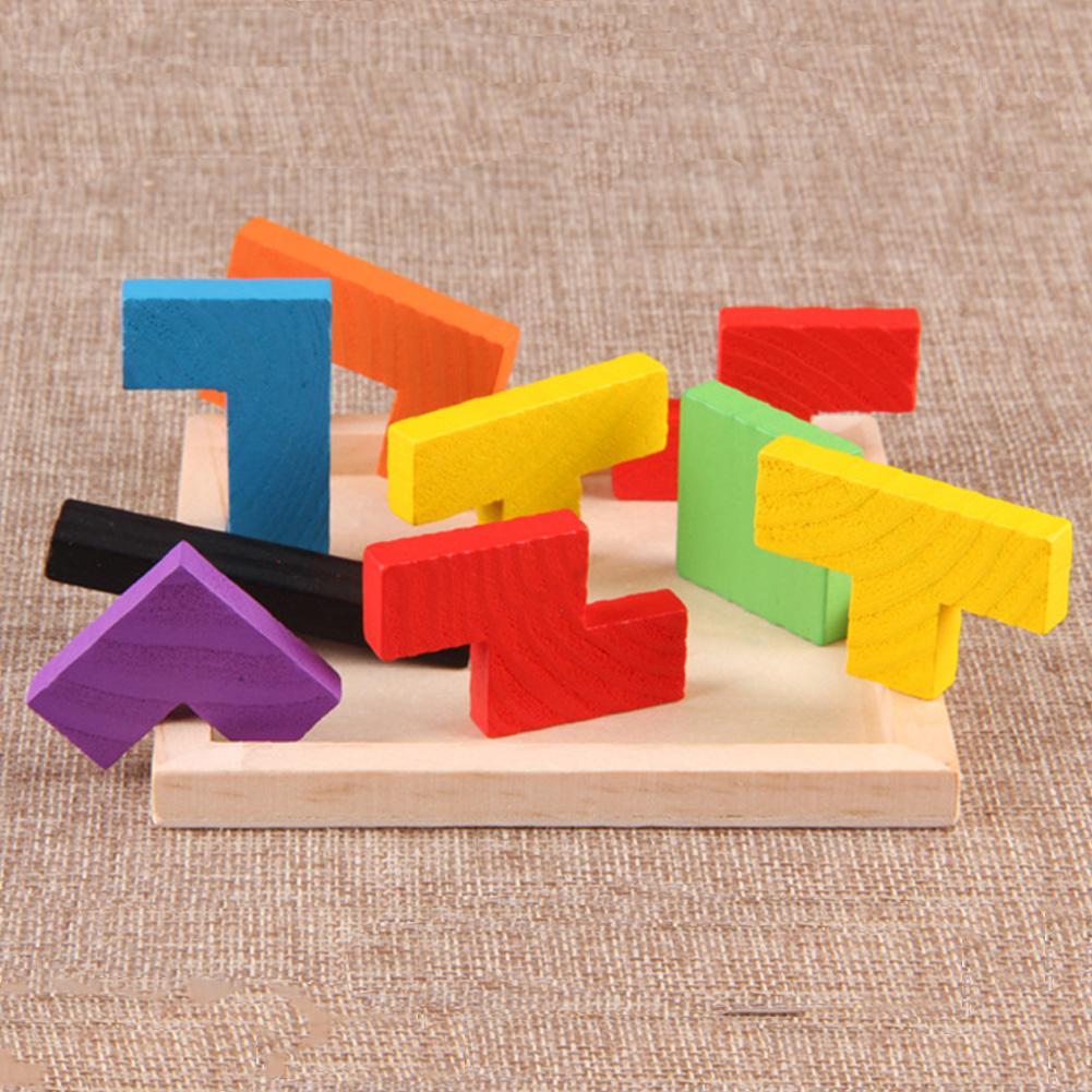 6 Styles Fun Wooden Toy Early Education Toys Square IQ Game Brain Teaser Intelligent Funny Toy Christmas Gift For Kids-ebowsos