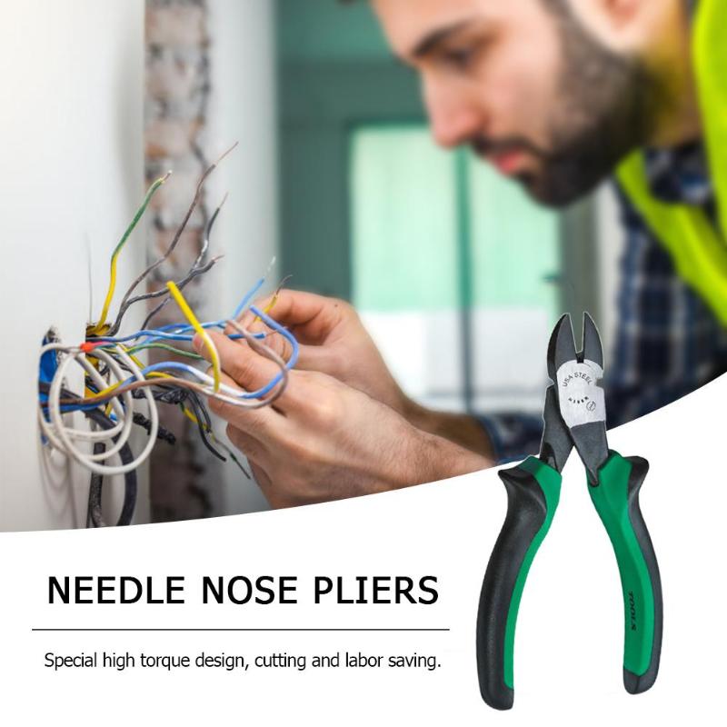 6 inch Portable Cutting Needle Nose Pliers for DIY Beading Jewellery Diagonal Pliers Electrician Repair Hand Tool Dropshipping - ebowsos