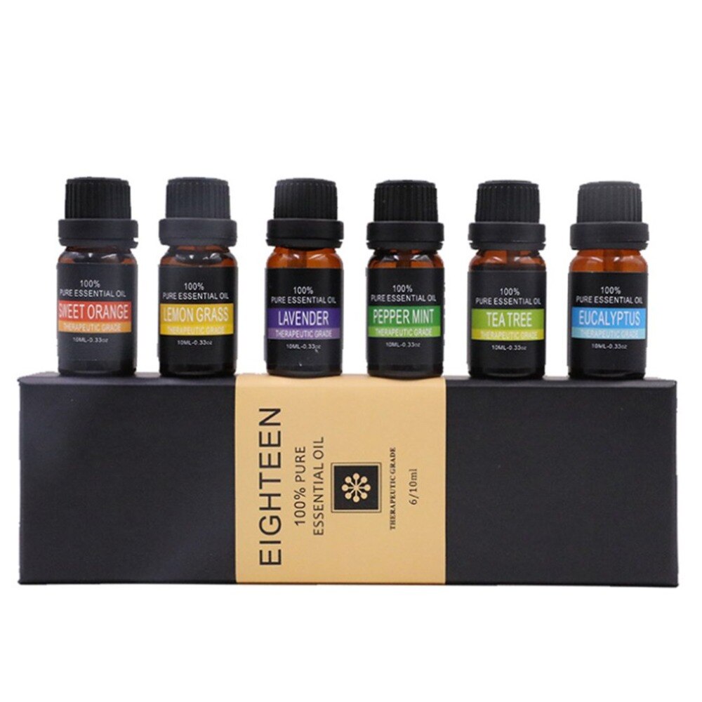 6 pcs Body Shaping Essential Oil Set Fat Burning Firming Slimming Massage Oil - ebowsos