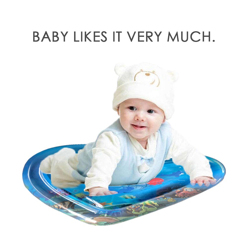 60 X 65cm Infant Fun Heart Colorful Inflatable Water Mat Tummy Time Infant Playing Mat Crawling Mat Baby Playing Mat-ebowsos