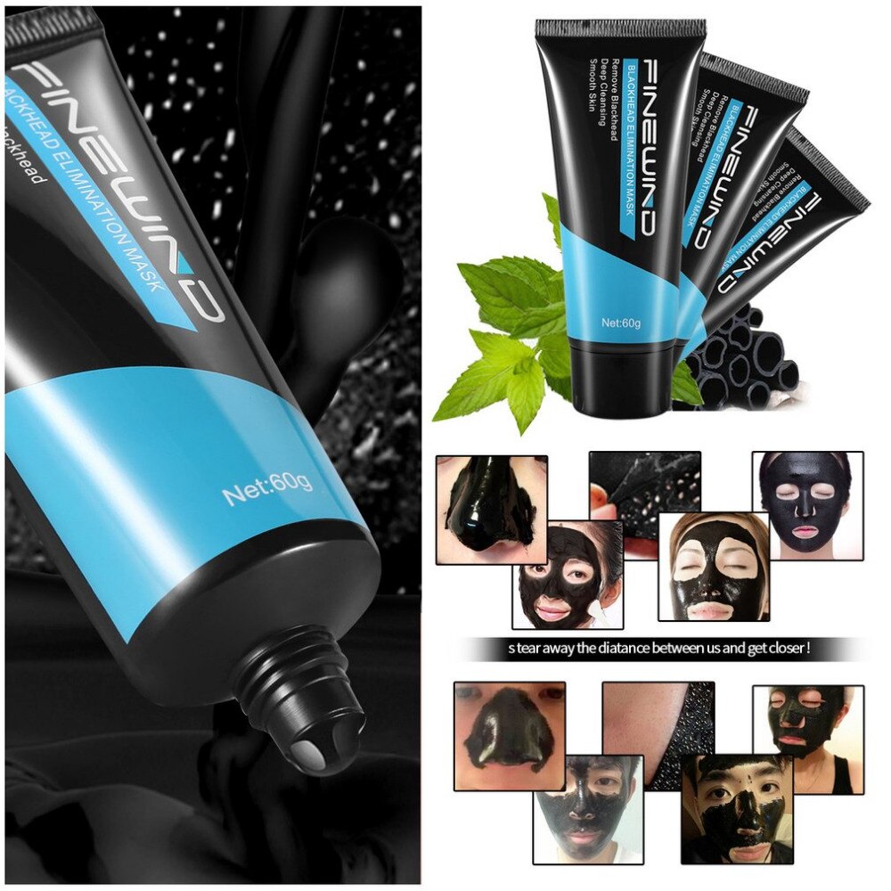60G Deep Cleansing Blackhead Remover Facial Masks Smooth Skin Shrink Pore Peeling Face Skin Care Acne Treatment Mask - ebowsos