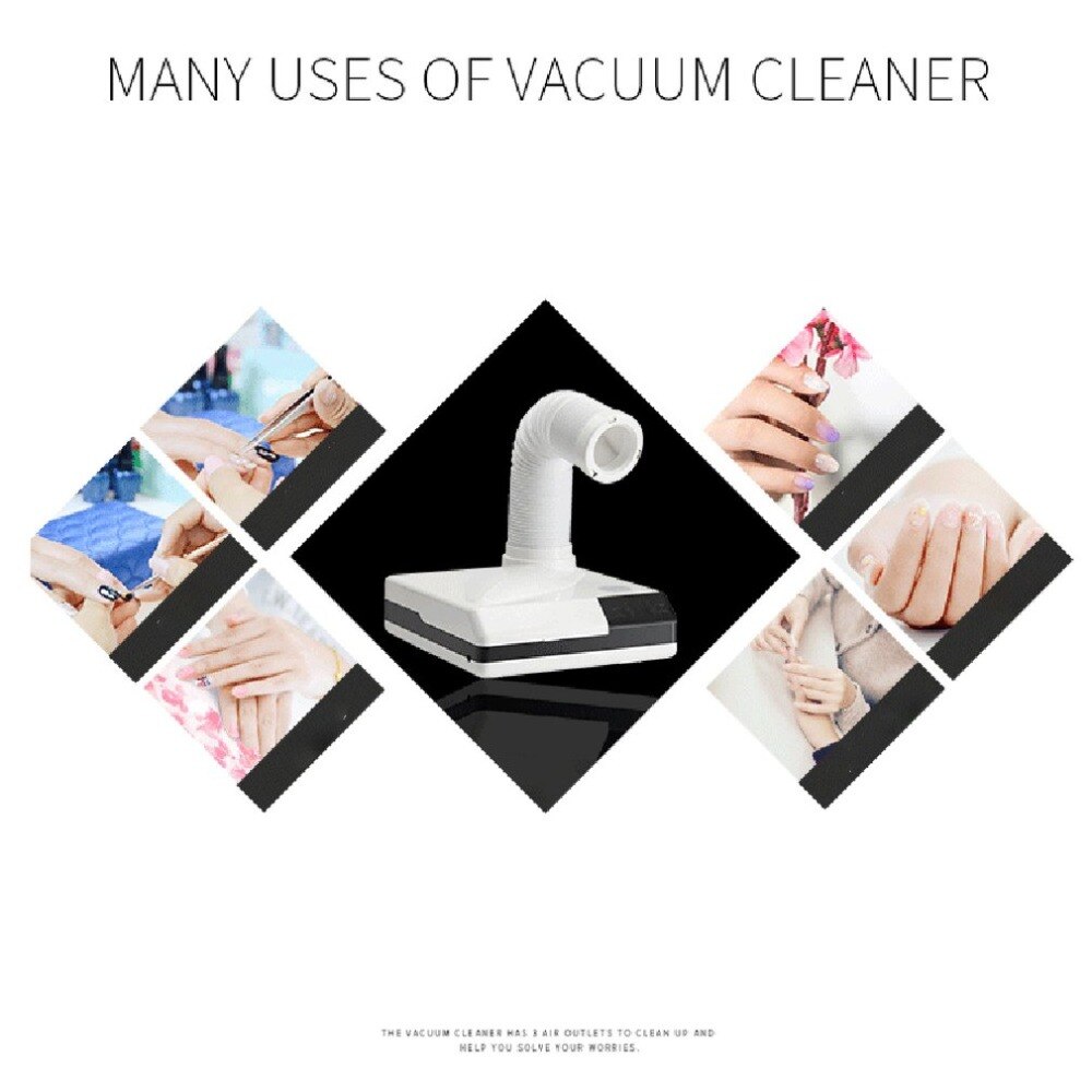 60W Salon Suction Dust Collector Vacuum Cleaner Nail Art Manicure Machine 360 degree Nail Art Salon Suction Dust Collector - ebowsos