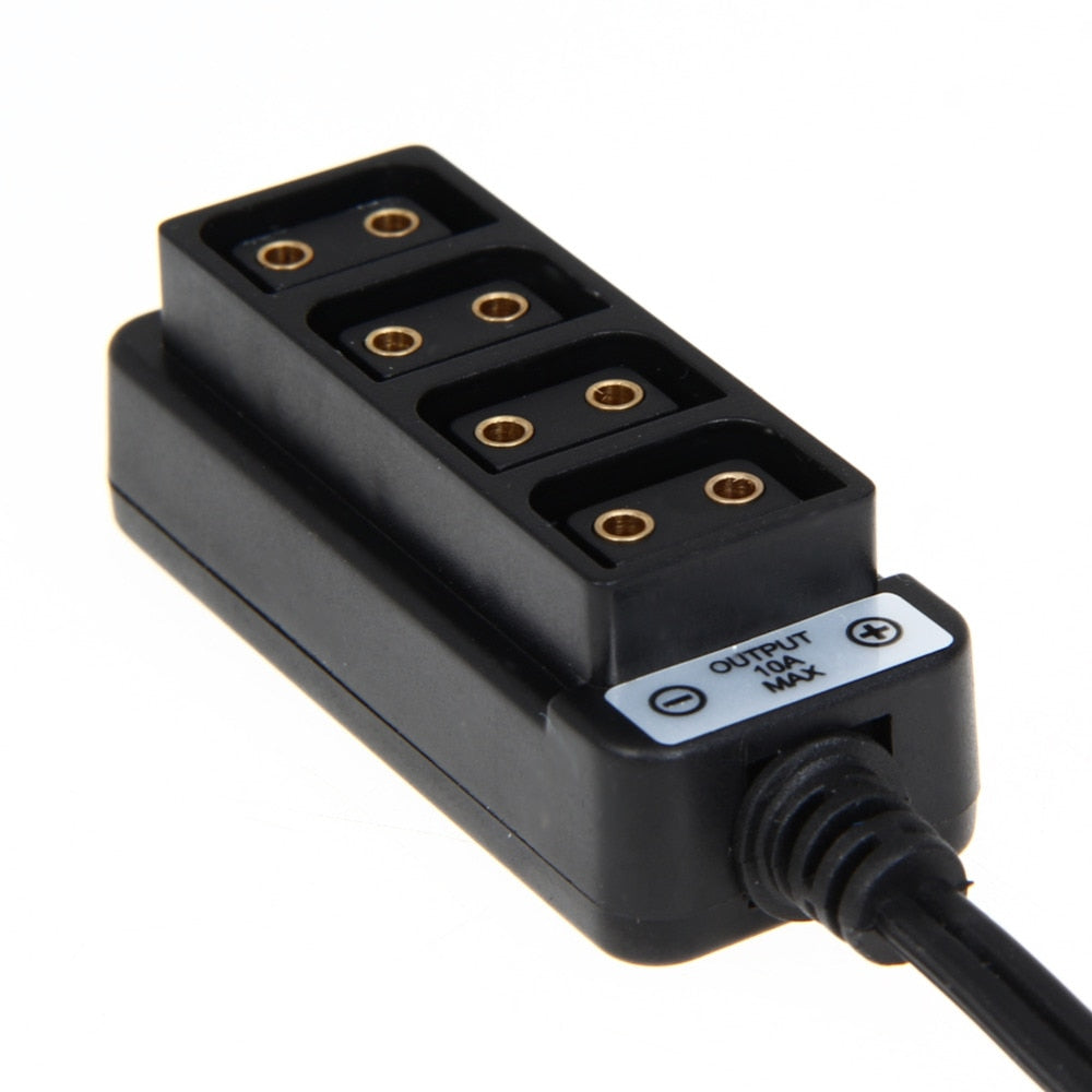 60cm Cable Wireless Receivers for Camera Battery Accessories Male D-Tap B Type Power Tap to 4 Female D-Tap P-Tap Hub Adapter - ebowsos