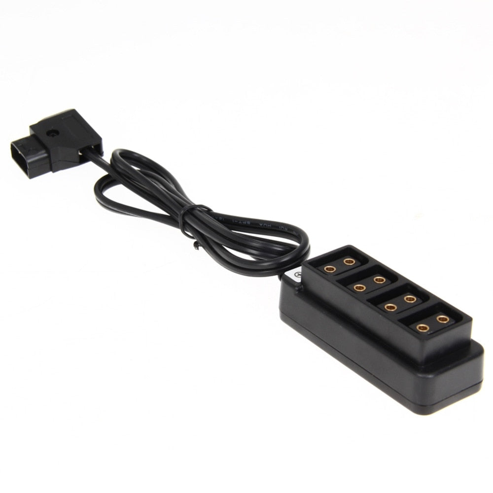 60cm Cable Wireless Receivers for Camera Battery Accessories Male D-Tap B Type Power Tap to 4 Female D-Tap P-Tap Hub Adapter - ebowsos