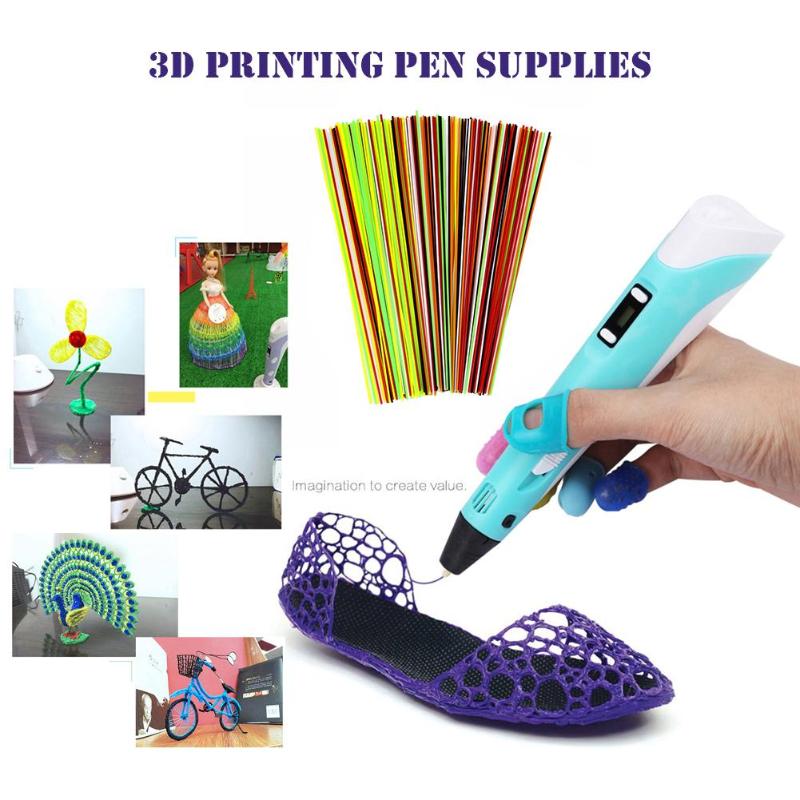 60pcs 3.0mm Plastic 3D Printer Pen Filaments Universal 3D Printing Drawing Supplies High Quality 3D Printer Pen Filaments New - ebowsos