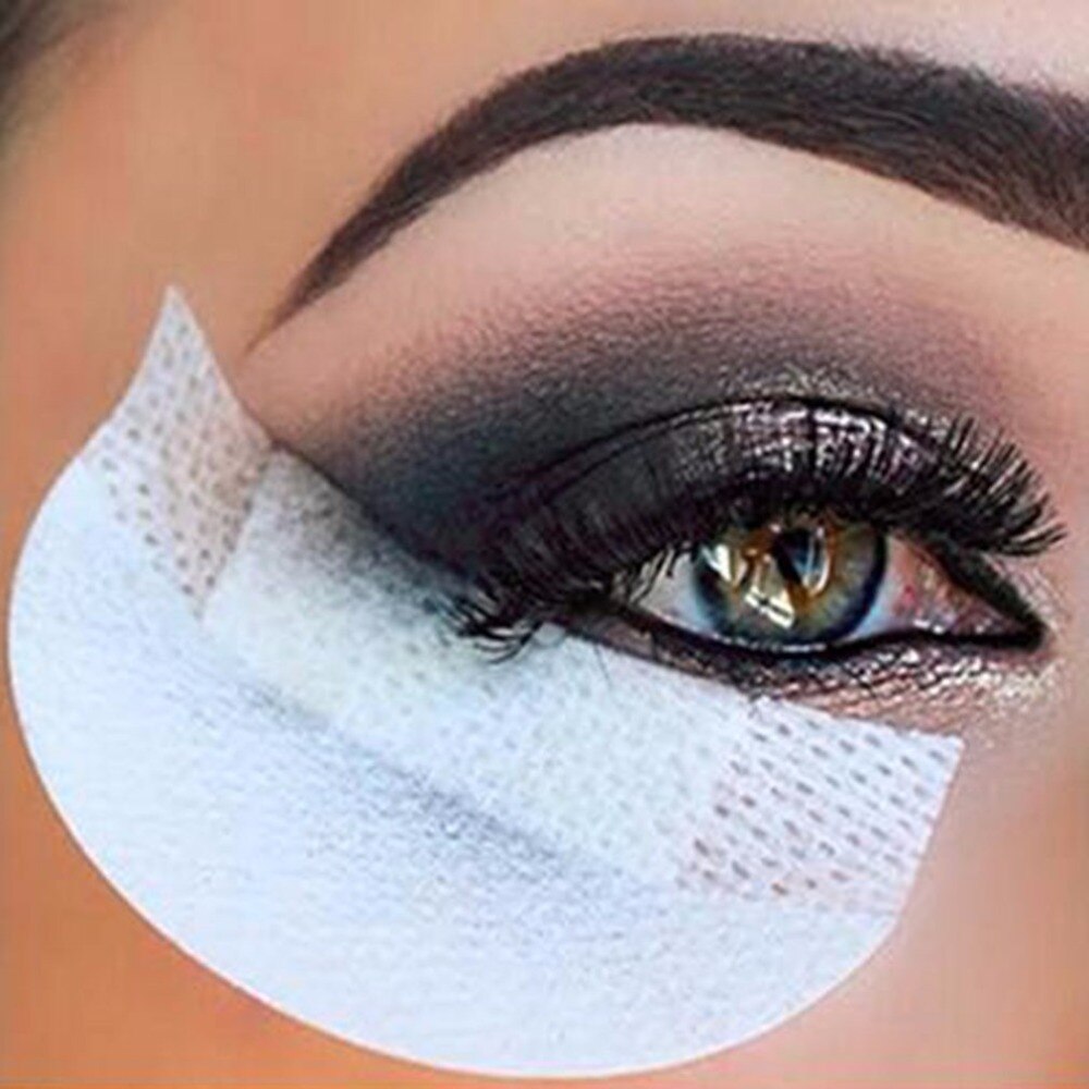 60pcs Cotton Eyeliner Eyeshadow Shields Under Eye Patches Protect Pad Eyes Lips Makeup Tool Disposable Eyelash Extensions Pads - ebowsos