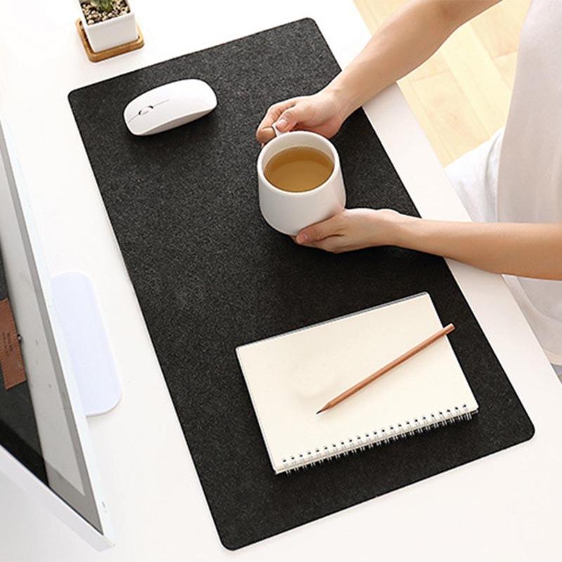 630*325mm Large Simple Solid Color Felt Cloth Mouse Pad Laptop Notebook PC Cushion Keyboard Mat Home Office Desk Mousepad - ebowsos