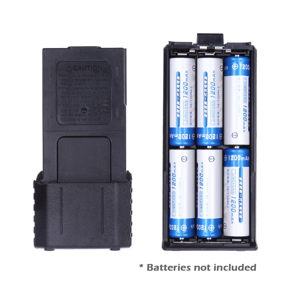 6AA Extended Battery Case Box for Baofeng Radio F8 F9 UV5R UV5RE UV5REPLUS UV5R+ - ebowsos
