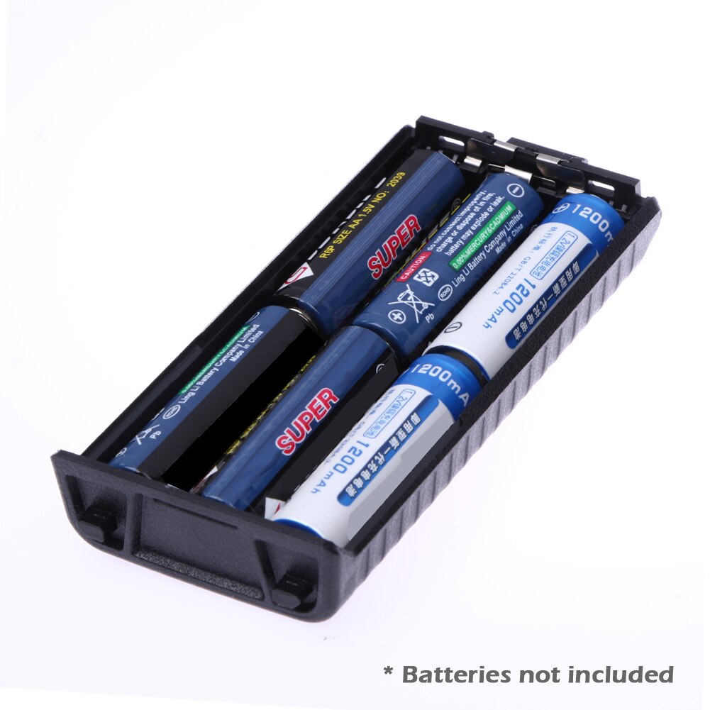 6AA Extended Battery Case Box for Baofeng Radio F8 F9 UV5R UV5RE UV5REPLUS UV5R+ - ebowsos