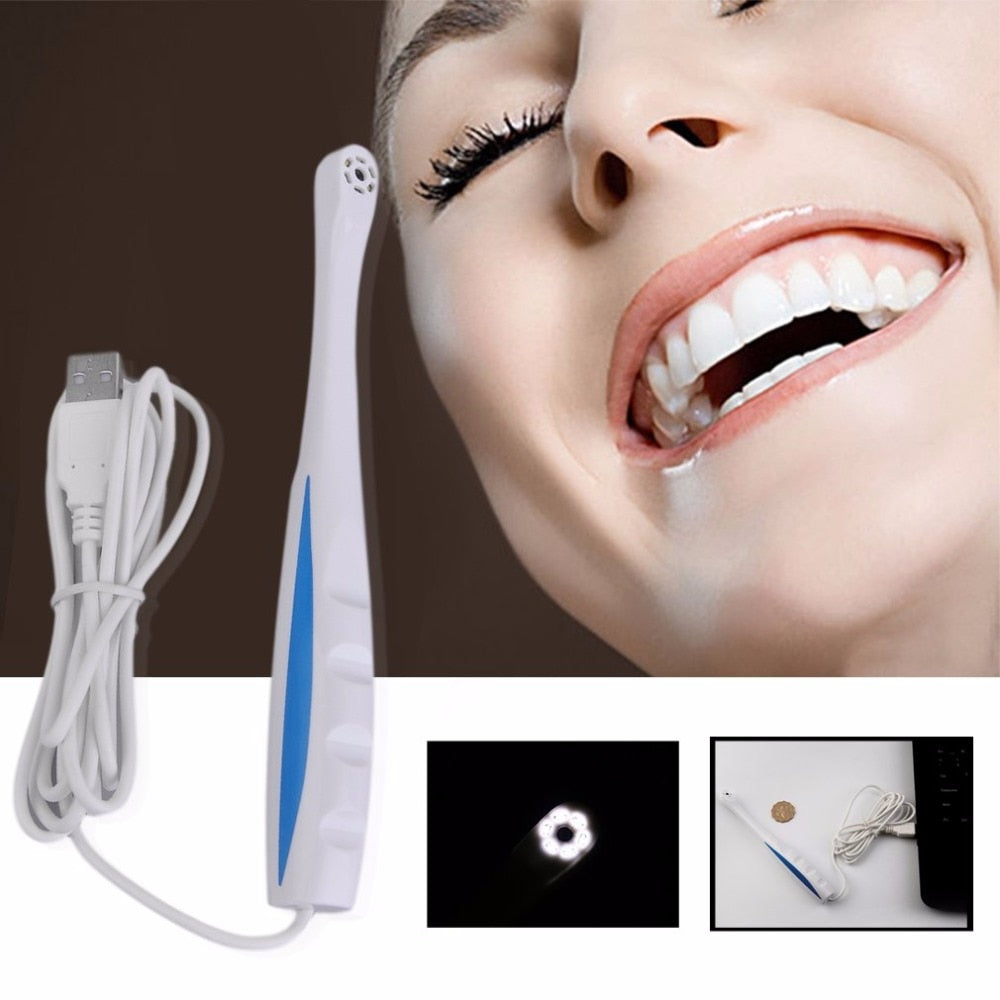 6LED Dental Intraoral Check Digital Camera Professional USB check Camera / Oral Dental Camera USB 2.0 White - ebowsos