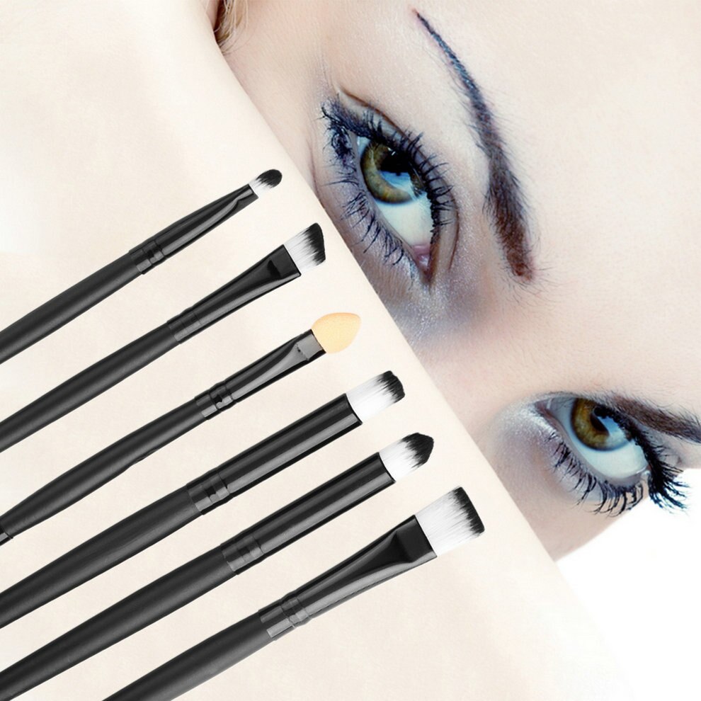 6Pcs Professional Makeup Eyeliner Eyeshadow Cosmetic Eye Brushes Tool Kit Set Newest - ebowsos