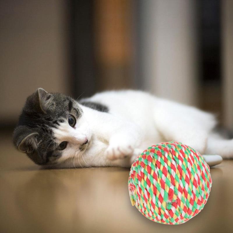 6pcs Pet Chews Cat Toys Funny Rope Ball Cats Kitten Cleaning Claw Modeling Grinding Claw Interactive Toys Random Delivery - ebowsos