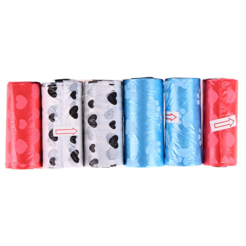 6pcs/Set Dog Pet Poop Carrier Bag Biodegradable Garbage Bags Waste Pick Up Clean Bags Clean-up Bag for Pet Dog Cats Radom Color - ebowsos