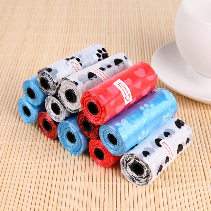 6pcs/Set Dog Pet Poop Carrier Bag Biodegradable Garbage Bags Waste Pick Up Clean Bags Clean-up Bag for Pet Dog Cats Radom Color - ebowsos