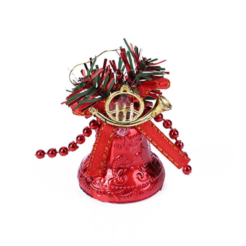 6pcs/set Christmas Bell Hanging Ornaments Pendant Accessories Home Decor - ebowsos