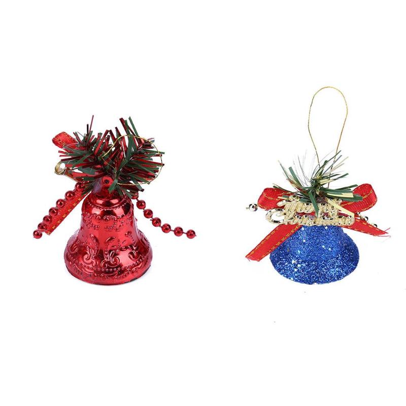 6pcs/set Christmas Bell Hanging Ornaments Pendant Accessories Home Decor - ebowsos