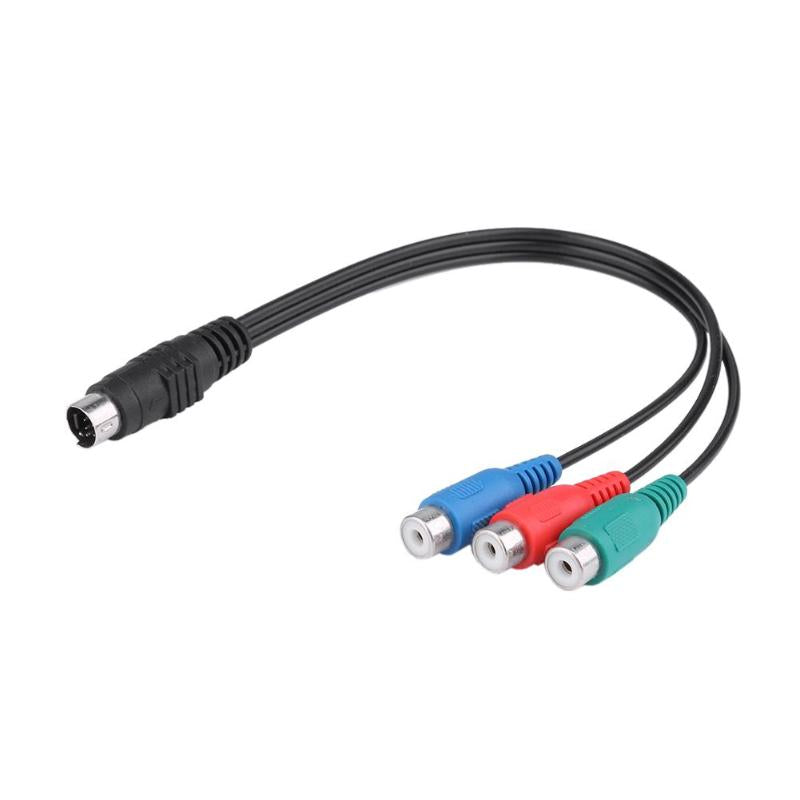 7 Pin S-Video Male Plug to 3 RCA Female Jack Video AV Adapter Converter Cable for PC TV Laptop High Quality Cable - ebowsos